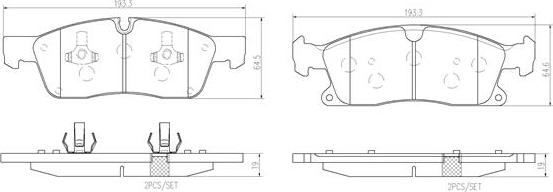 Brembo P50108N - Bremžu uzliku kompl., Disku bremzes autospares.lv