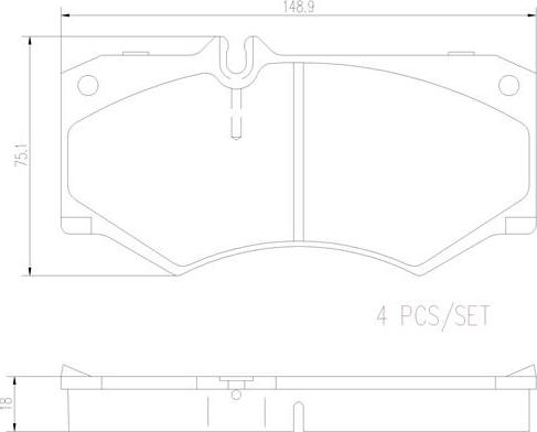 Brembo P50134N - Bremžu uzliku kompl., Disku bremzes autospares.lv