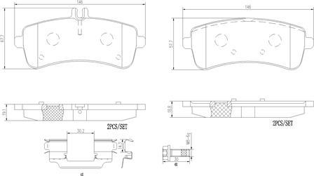 Brembo P50125N - Bremžu uzliku kompl., Disku bremzes autospares.lv