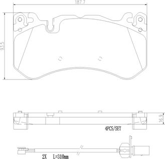 Brembo P50127N - Bremžu uzliku kompl., Disku bremzes www.autospares.lv