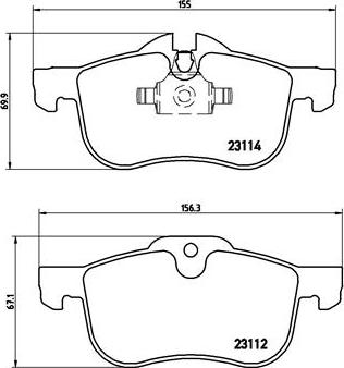 Brembo P 52 017 - Bremžu uzliku kompl., Disku bremzes www.autospares.lv