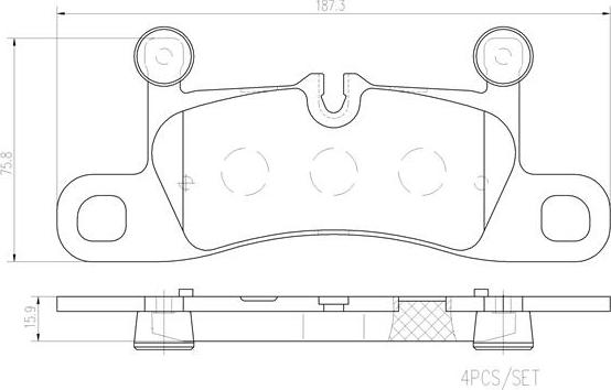 Brembo P65042N - Bremžu uzliku kompl., Disku bremzes www.autospares.lv