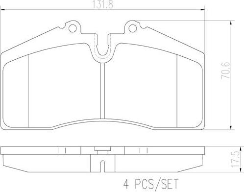 Brembo P65005N - Brake Pad Set, disc brake www.autospares.lv