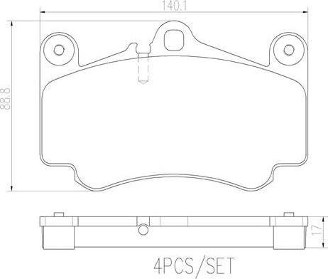 Brembo P65011N - Bremžu uzliku kompl., Disku bremzes www.autospares.lv