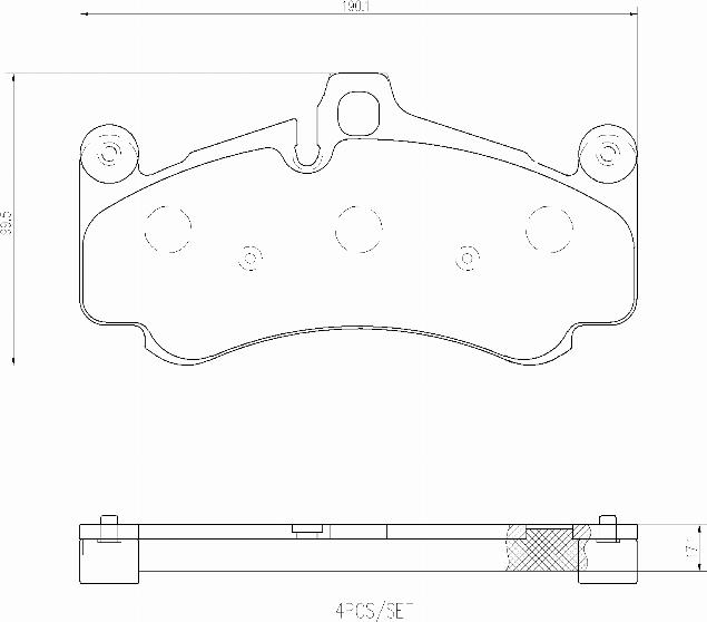 Brembo P65034N - Bremžu uzliku kompl., Disku bremzes www.autospares.lv