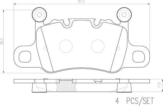 Brembo P65038N - Bremžu uzliku kompl., Disku bremzes www.autospares.lv