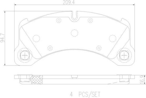 Brembo P65033N - Bremžu uzliku kompl., Disku bremzes www.autospares.lv