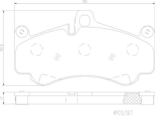 Brembo P65032N - Bremžu uzliku kompl., Disku bremzes www.autospares.lv