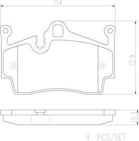 Brembo P65028N - Тормозные колодки, дисковые, комплект www.autospares.lv