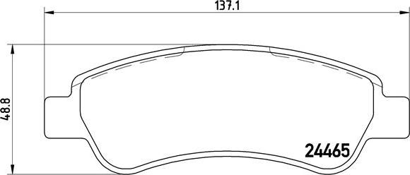 Brembo P 61 091 - Bremžu uzliku kompl., Disku bremzes autospares.lv