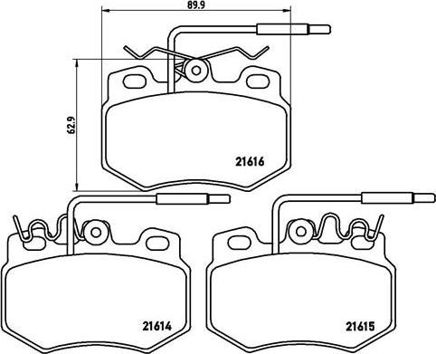 Brembo P 61 041 - Bremžu uzliku kompl., Disku bremzes autospares.lv