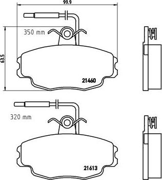 Brembo P 61 043 - Bremžu uzliku kompl., Disku bremzes www.autospares.lv