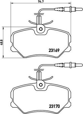 Brembo P 61 050 - Bremžu uzliku kompl., Disku bremzes autospares.lv