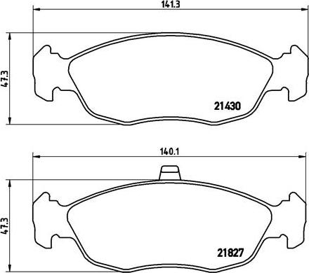 Brembo P 61 051 - Bremžu uzliku kompl., Disku bremzes www.autospares.lv