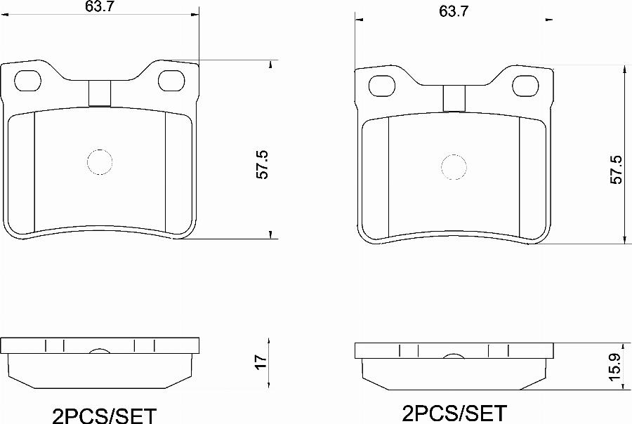 Brembo P61058N - Bremžu uzliku kompl., Disku bremzes www.autospares.lv