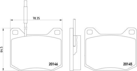 Brembo P 61 004 - Тормозные колодки, дисковые, комплект www.autospares.lv