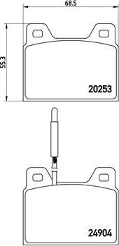 Brembo P 61 005 - Bremžu uzliku kompl., Disku bremzes www.autospares.lv