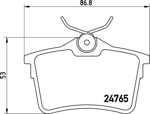 Brembo P 61 084 - Bremžu uzliku kompl., Disku bremzes www.autospares.lv