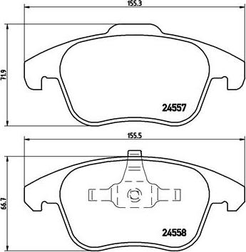 Brembo P 61 086 - Тормозные колодки, дисковые, комплект www.autospares.lv