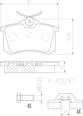 Brembo P61088N - Тормозные колодки, дисковые, комплект www.autospares.lv