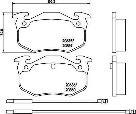 Brembo P 61 029 - Bremžu uzliku kompl., Disku bremzes www.autospares.lv