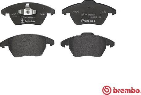 Brembo P 61 076 - Bremžu uzliku kompl., Disku bremzes www.autospares.lv