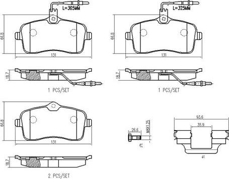 Brembo P61109N - Bremžu uzliku kompl., Disku bremzes autospares.lv