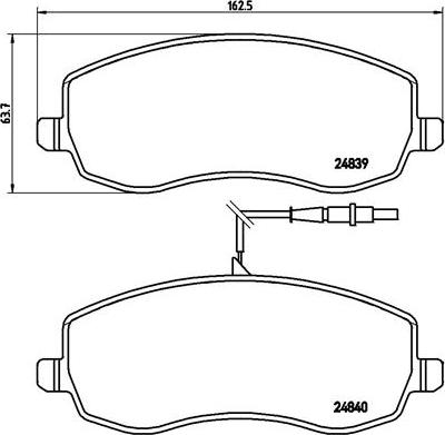 Brembo P 61 104 - Bremžu uzliku kompl., Disku bremzes www.autospares.lv