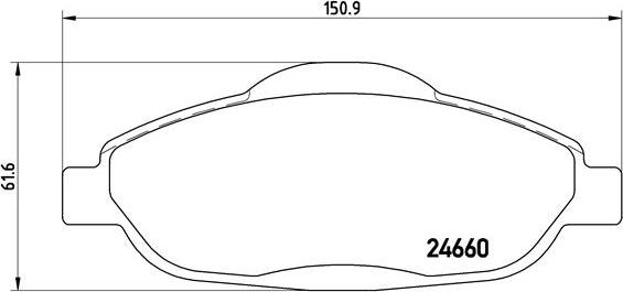 Brembo P 61 101X - Bremžu uzliku kompl., Disku bremzes autospares.lv