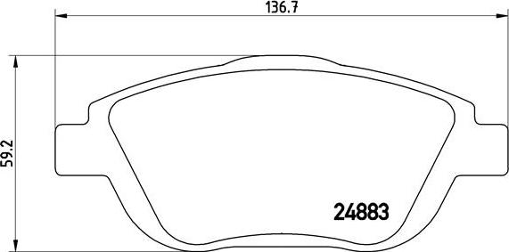 Brembo P 61 103X - Тормозные колодки, дисковые, комплект www.autospares.lv