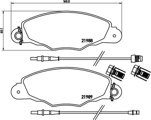 Brembo P 61 102 - Bremžu uzliku kompl., Disku bremzes www.autospares.lv