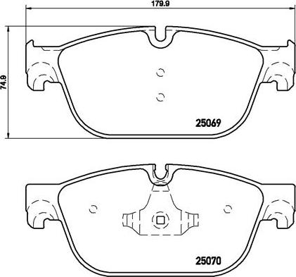 Brembo P 61 107 - Bremžu uzliku kompl., Disku bremzes www.autospares.lv