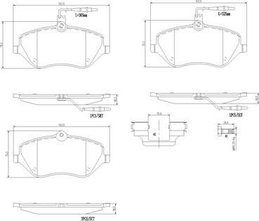 Brembo P61119N - Bremžu uzliku kompl., Disku bremzes autospares.lv