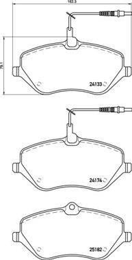 Brembo P 61 119 - Тормозные колодки, дисковые, комплект www.autospares.lv