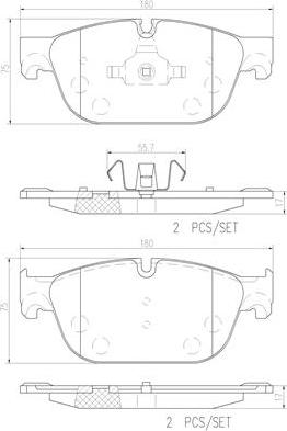 Brembo P61115N - Bremžu uzliku kompl., Disku bremzes www.autospares.lv