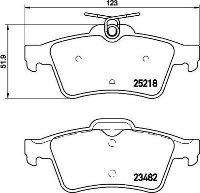 Brembo P61110N - Bremžu uzliku kompl., Disku bremzes www.autospares.lv