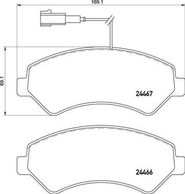 Brembo P 61 118 - Bremžu uzliku kompl., Disku bremzes autospares.lv