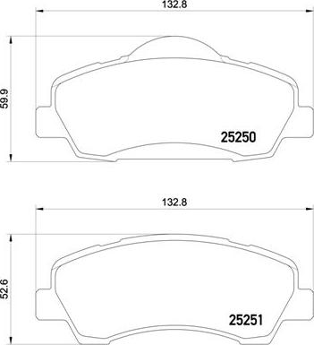 Brembo P 61 113 - Bremžu uzliku kompl., Disku bremzes www.autospares.lv