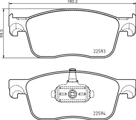 Brembo P 61 134 - Bremžu uzliku kompl., Disku bremzes www.autospares.lv