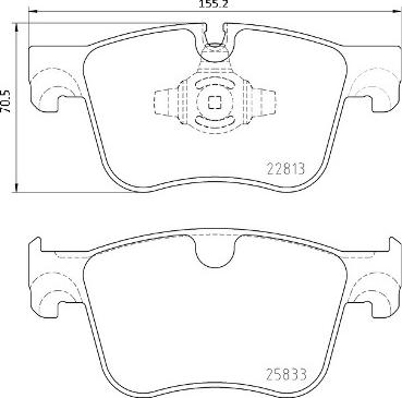 Brembo P 61 135X - Bremžu uzliku kompl., Disku bremzes autospares.lv