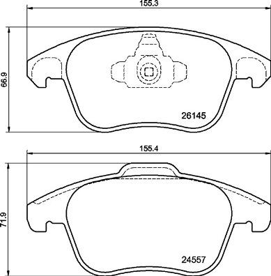 Brembo P 61 136 - Bremžu uzliku kompl., Disku bremzes www.autospares.lv