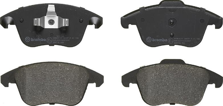 Brembo P 61 136 - Brake Pad Set, disc brake www.autospares.lv