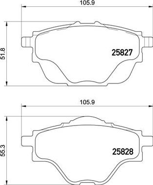 Brembo P 61 124 - Bremžu uzliku kompl., Disku bremzes www.autospares.lv