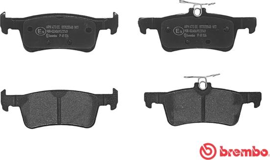 Brembo P 61 126 - Bremžu uzliku kompl., Disku bremzes www.autospares.lv