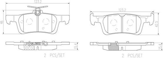 Brembo P61121N - Bremžu uzliku kompl., Disku bremzes www.autospares.lv