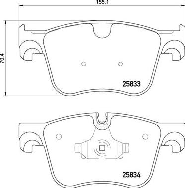 Brembo P 61 123 - Bremžu uzliku kompl., Disku bremzes www.autospares.lv