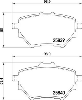 Brembo P 61 122 - Bremžu uzliku kompl., Disku bremzes www.autospares.lv