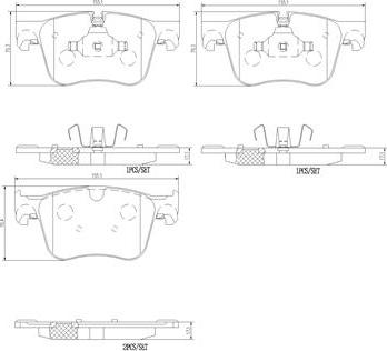 Brembo P61127N - Bremžu uzliku kompl., Disku bremzes www.autospares.lv