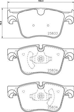 Brembo P 61 127 - Bremžu uzliku kompl., Disku bremzes autospares.lv