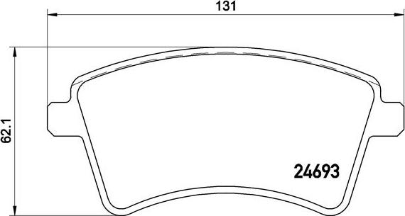 Brembo P 68 044 - Тормозные колодки, дисковые, комплект www.autospares.lv